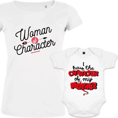 Character of a Strong Mom and Child Organic Cotton Family Set (Set of 2) - Create Marketplace