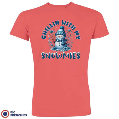 Chilling With My Snowmies Christmas Men's Organic Cotton Tee - Create Marketplace