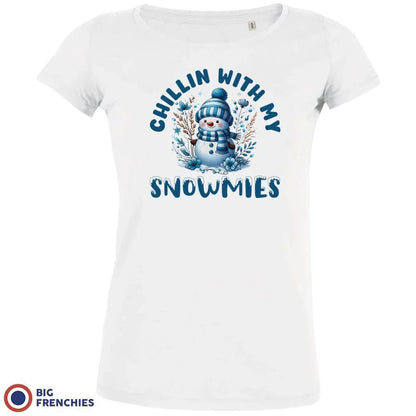 Chilling With My Snowmies Christmas Women's Organic Cotton Tee - Create Marketplace
