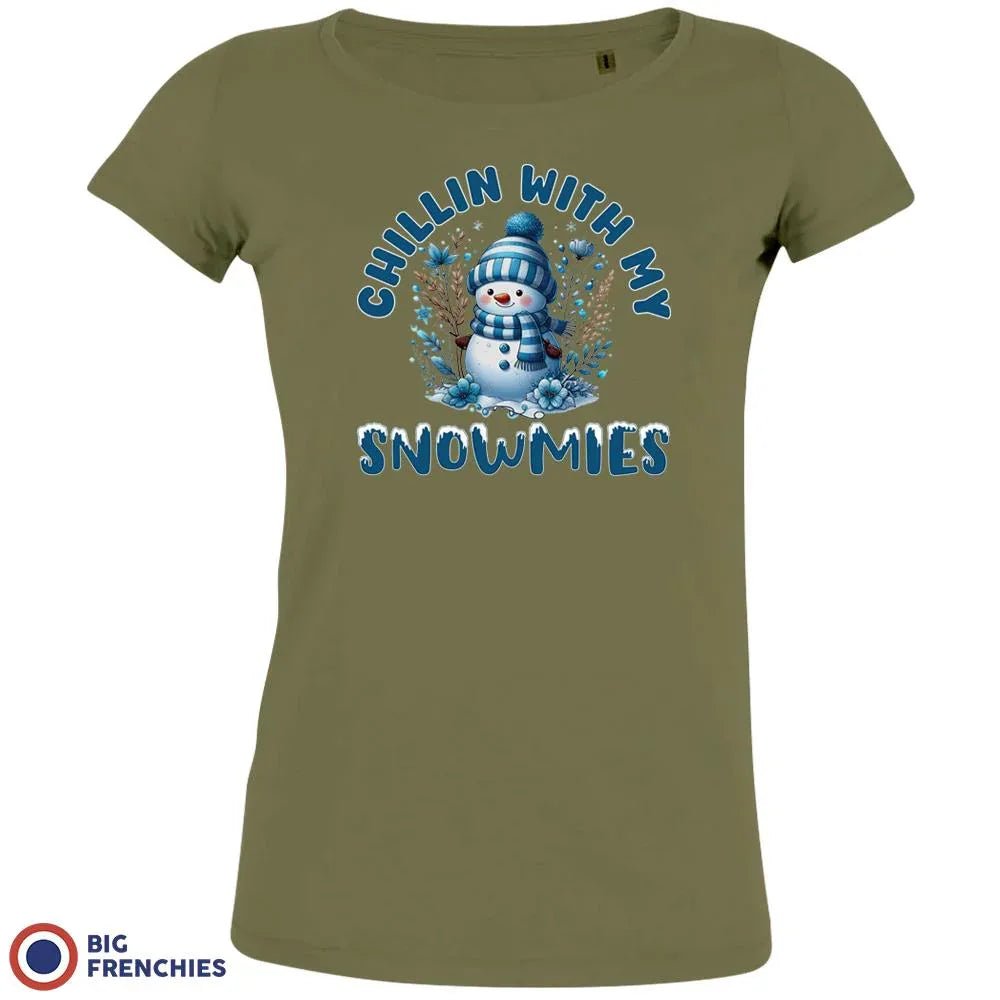 Chilling With My Snowmies Christmas Women's Organic Cotton Tee - Create Marketplace