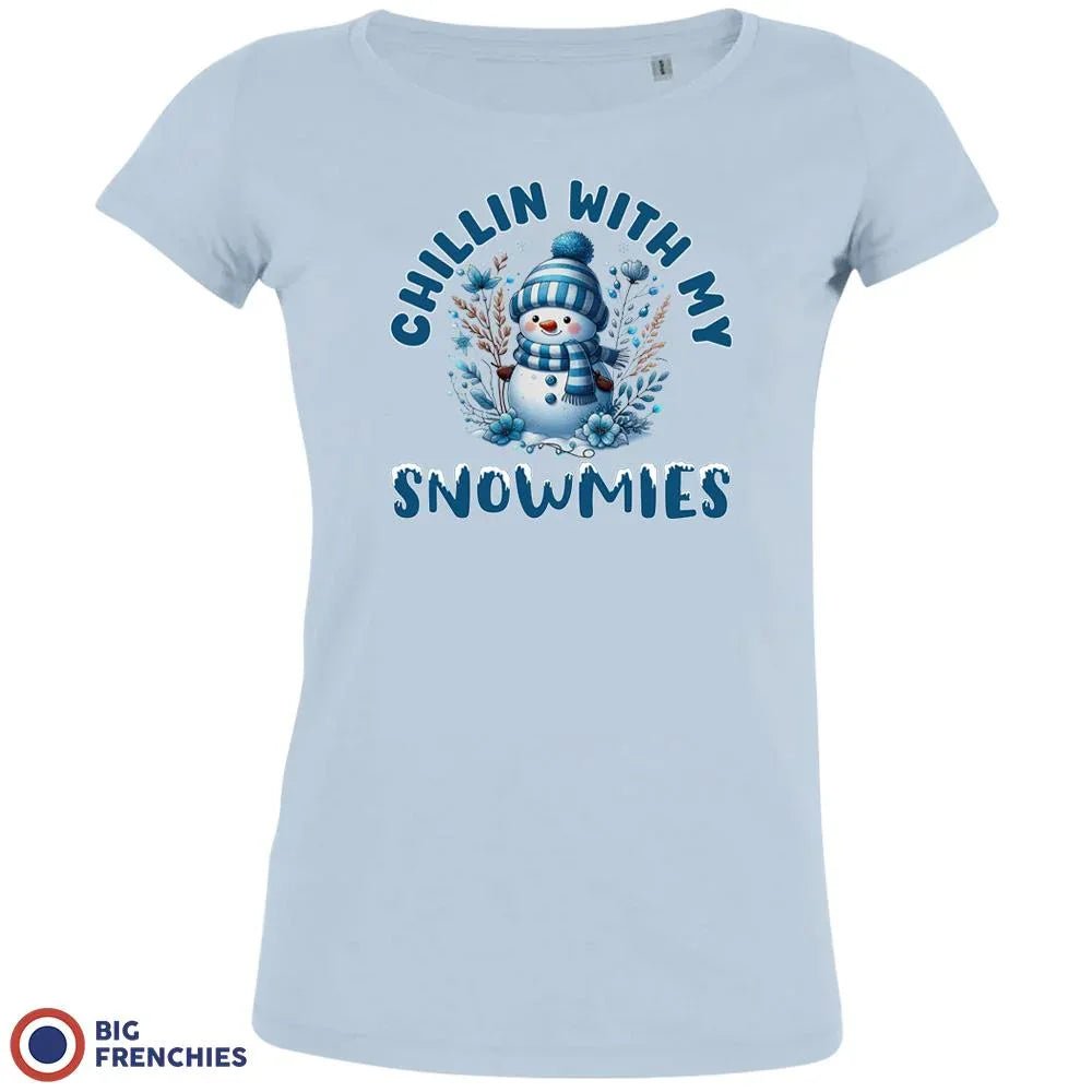 Chilling With My Snowmies Christmas Women's Organic Cotton Tee - Create Marketplace
