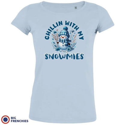 Chilling With My Snowmies Christmas Women's Organic Cotton Tee - Create Marketplace