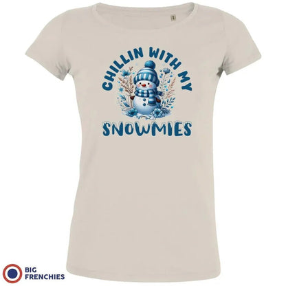 Chilling With My Snowmies Christmas Women's Organic Cotton Tee - Create Marketplace