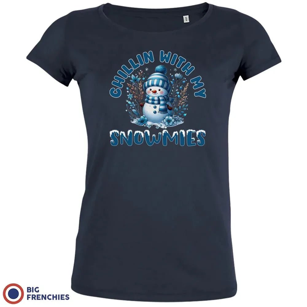 Chilling With My Snowmies Christmas Women's Organic Cotton Tee - Create Marketplace