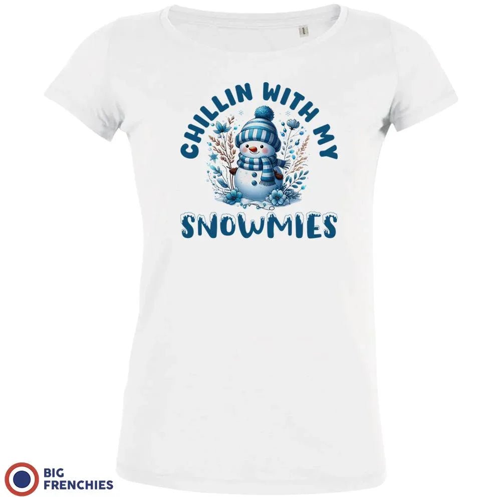 Chilling With My Snowmies Christmas Women's Organic Cotton Tee - Create Marketplace