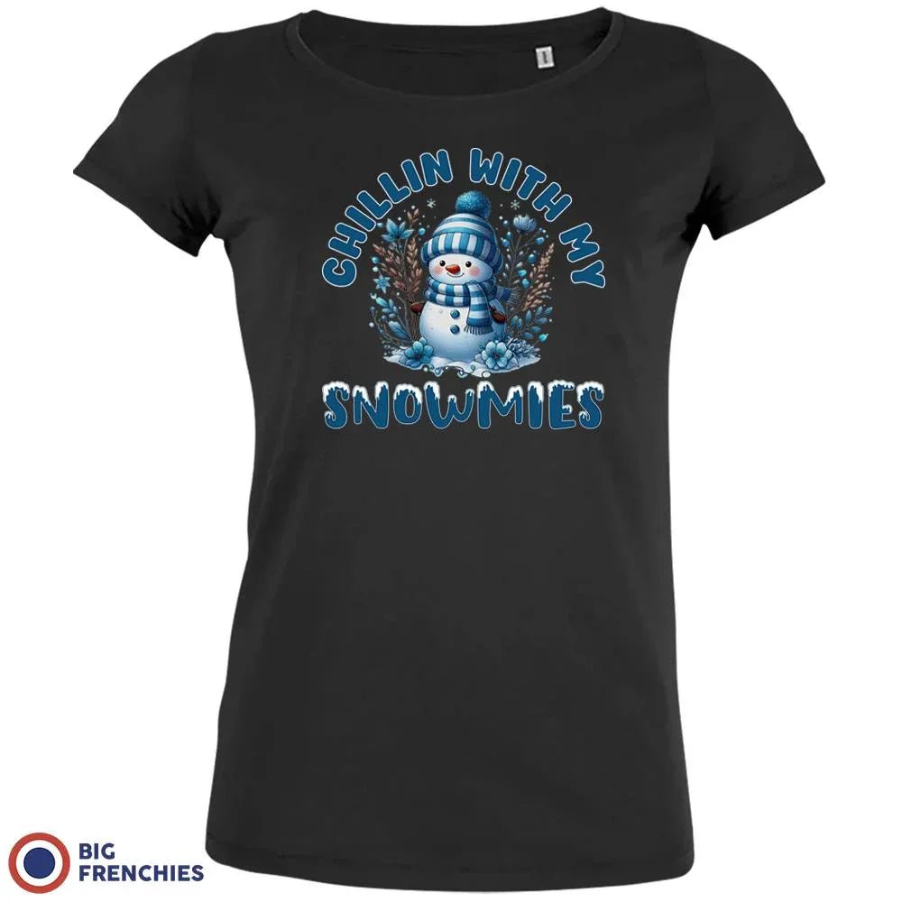 Chilling With My Snowmies Christmas Women's Organic Cotton Tee - Create Marketplace