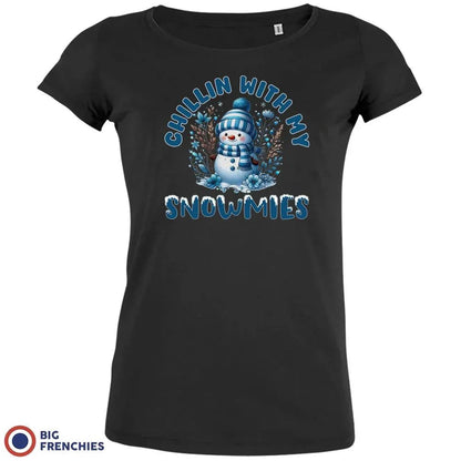 Chilling With My Snowmies Christmas Women's Organic Cotton Tee - Create Marketplace