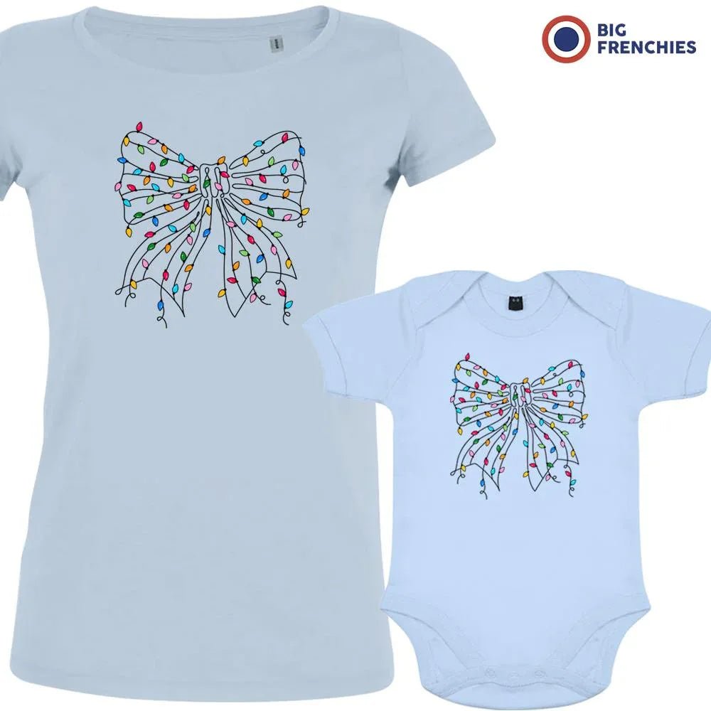 Christmas Bow Mom and Child Organic Cotton family Set (Set of 2) - Create Marketplace