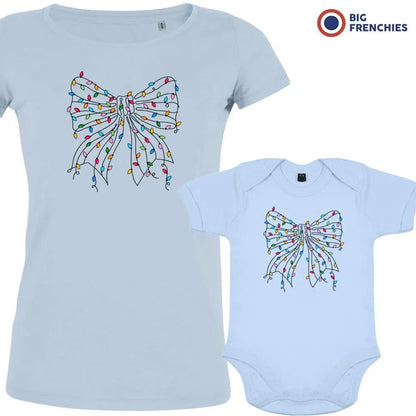 Christmas Bow Mom and Child Organic Cotton family Set (Set of 2) - Create Marketplace