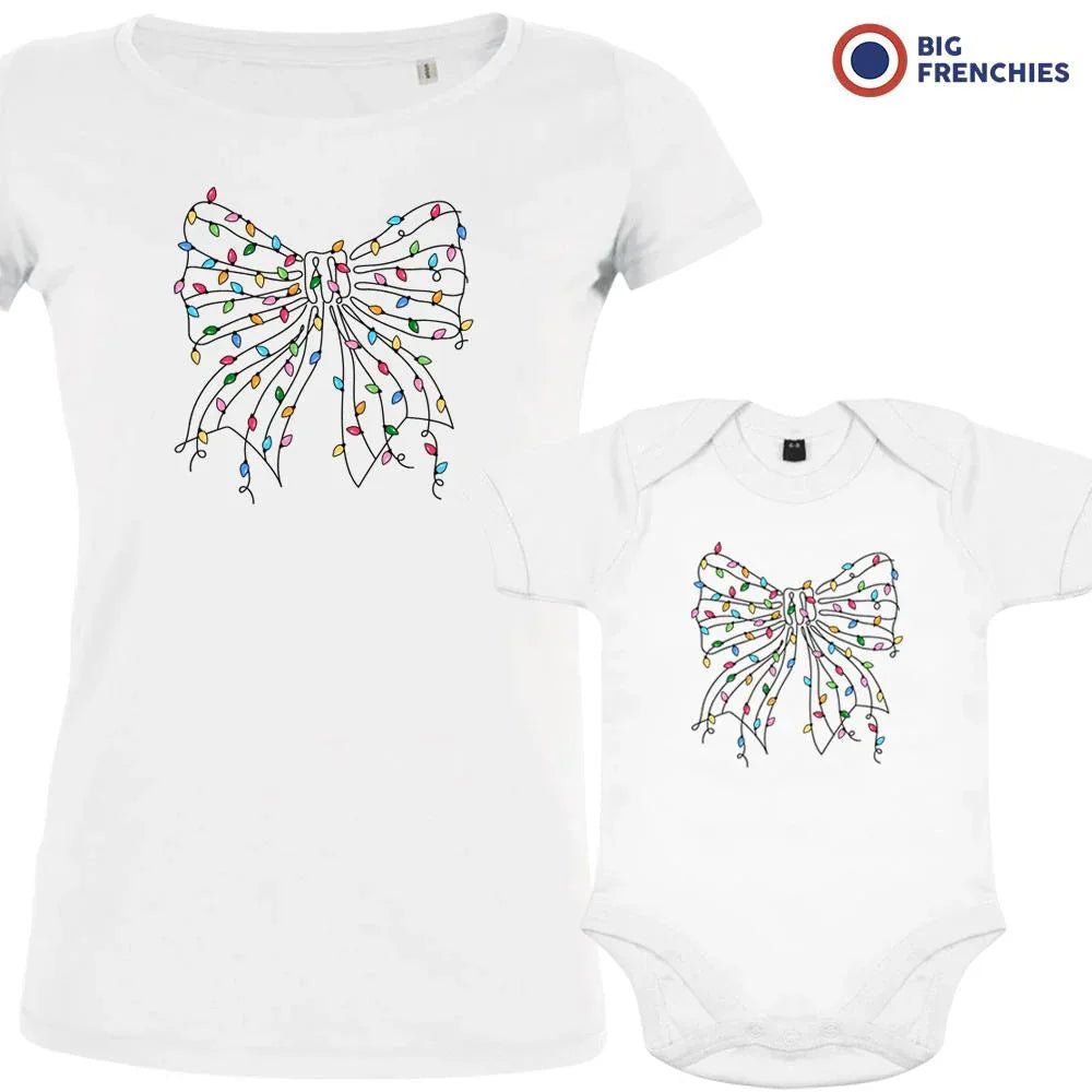 Christmas Bow Mom and Child Organic Cotton family Set (Set of 2) - Create Marketplace