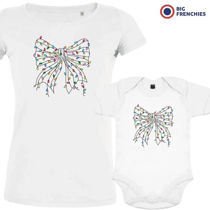 Christmas Bow Mom and Child Organic Cotton family Set (Set of 2) - Create Marketplace