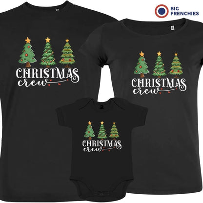 Christmas Crew with Trees Matching Family Organic Tees (Set of 3) - Create Marketplace