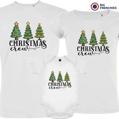 Christmas Crew with Trees Matching Family Organic Tees (Set of 3) - Create Marketplace