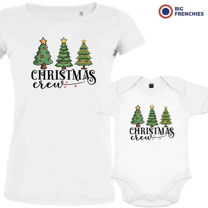 Christmas Crew with Trees Mom and Child Organic Cotton family Set (Set of 2) - Create Marketplace