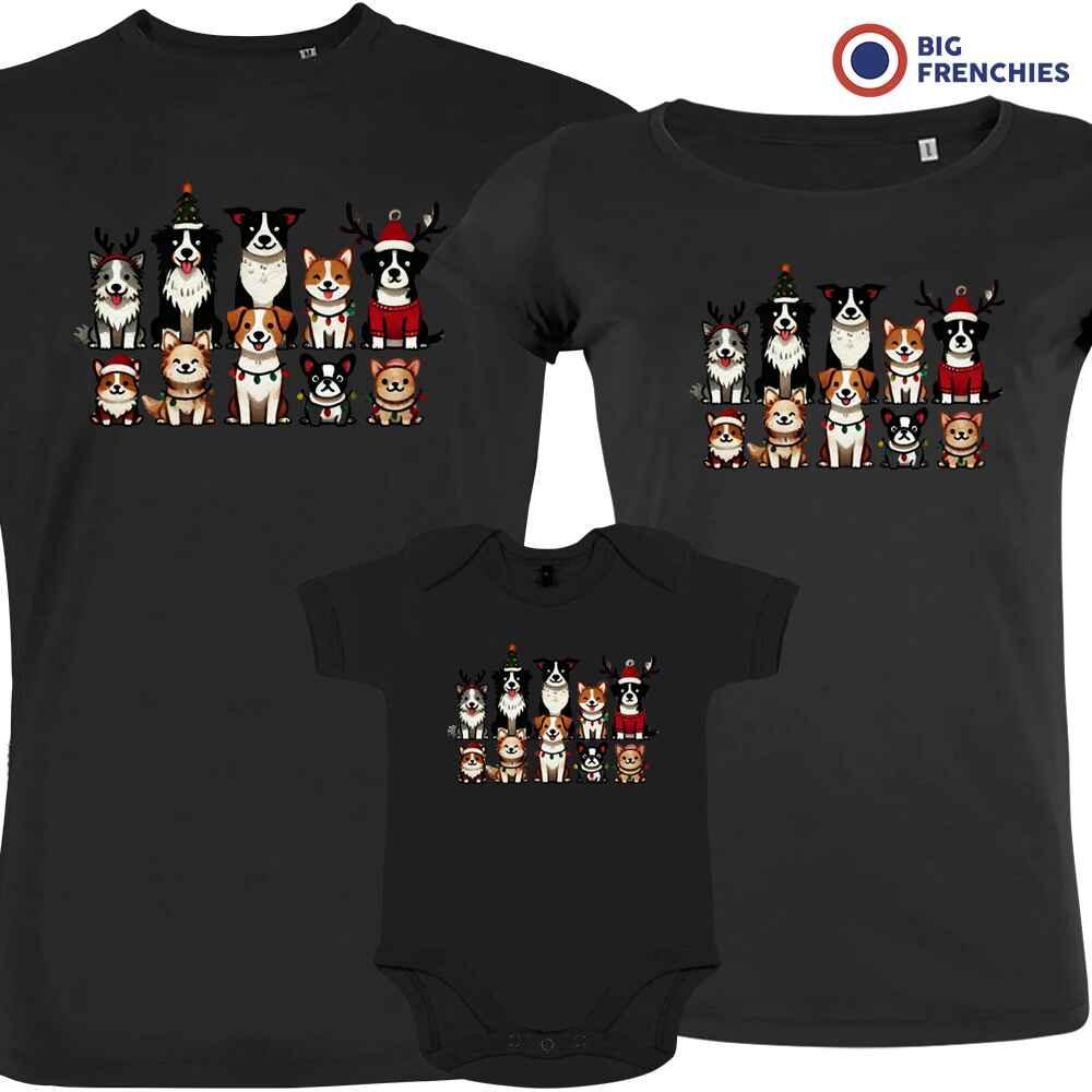 Christmas Dogs Matching Family Organic Tees (Set of 3) - Create Marketplace