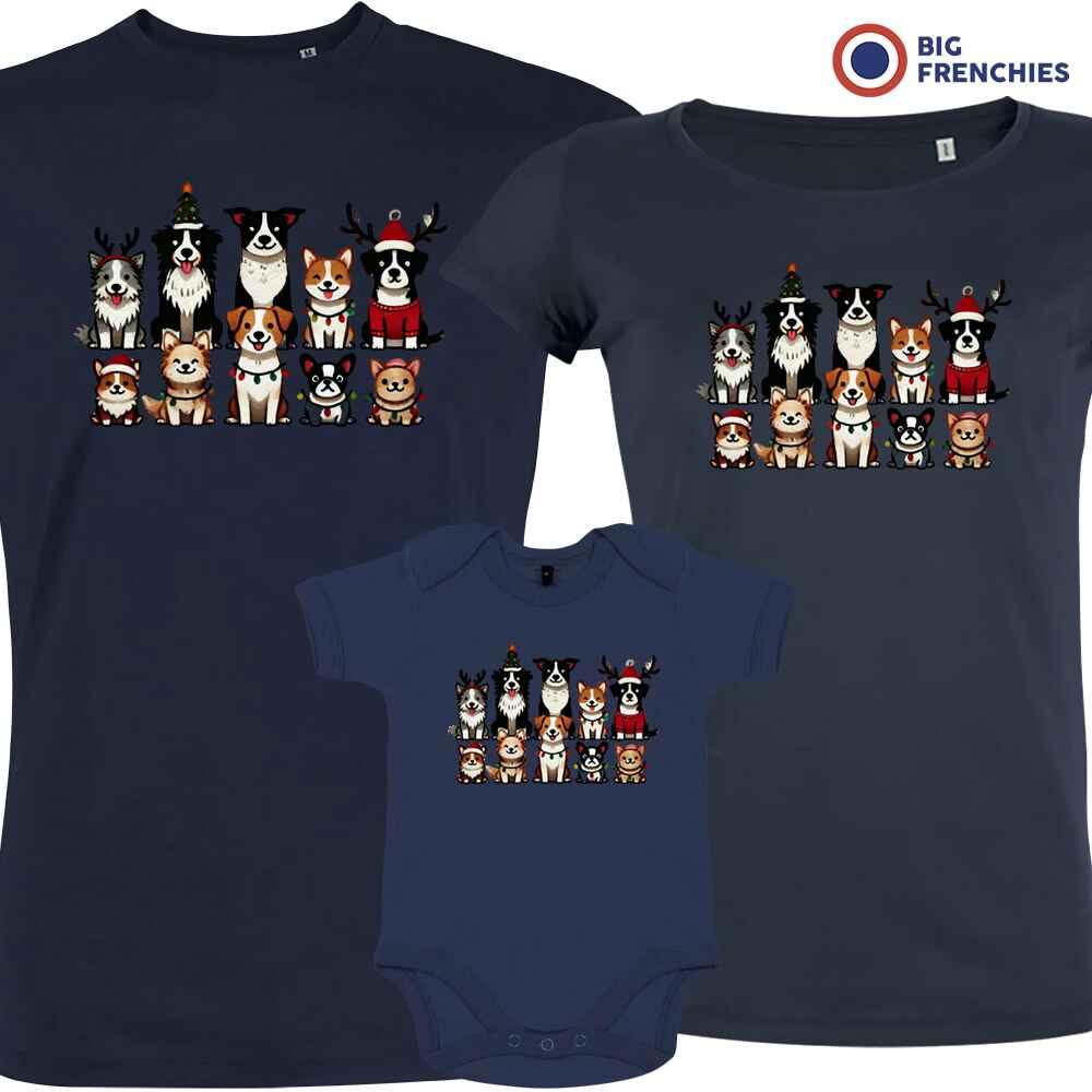 Christmas Dogs Matching Family Organic Tees (Set of 3) - Create Marketplace