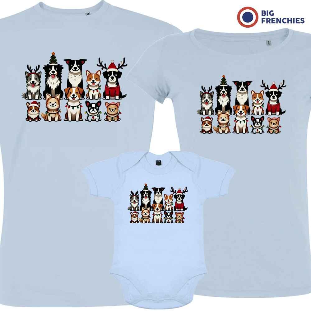 Christmas Dogs Matching Family Organic Tees (Set of 3) - Create Marketplace
