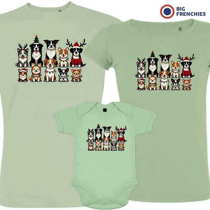 Christmas Dogs Matching Family Organic Tees (Set of 3) - Create Marketplace
