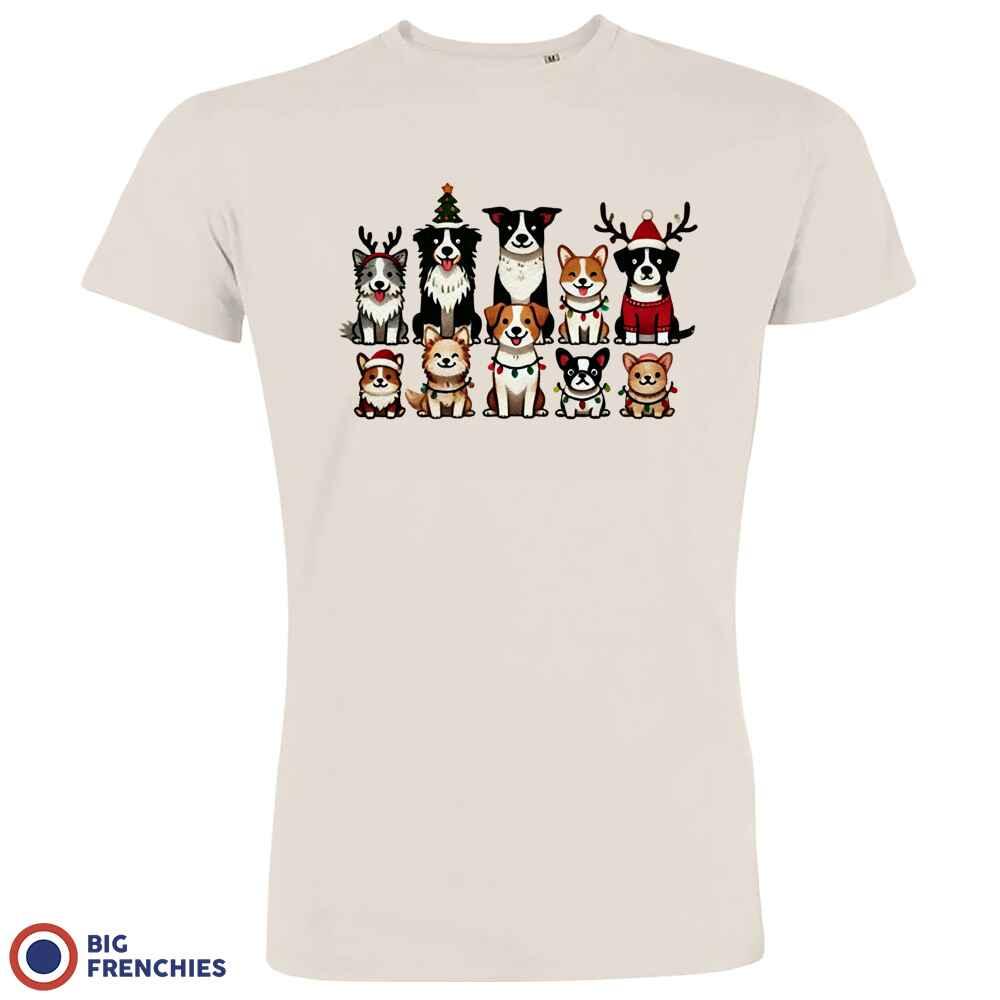 Christmas Dogs Men's Organic Cotton Tee - Create Marketplace