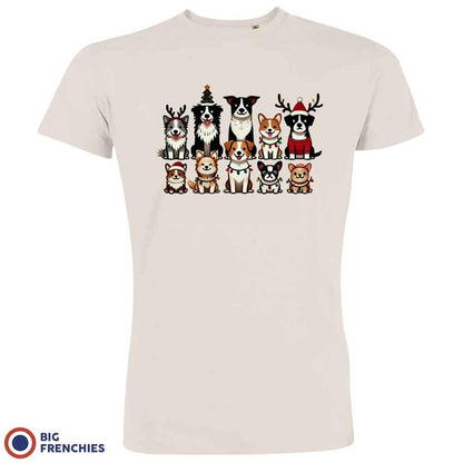 Christmas Dogs Men's Organic Cotton Tee - Create Marketplace