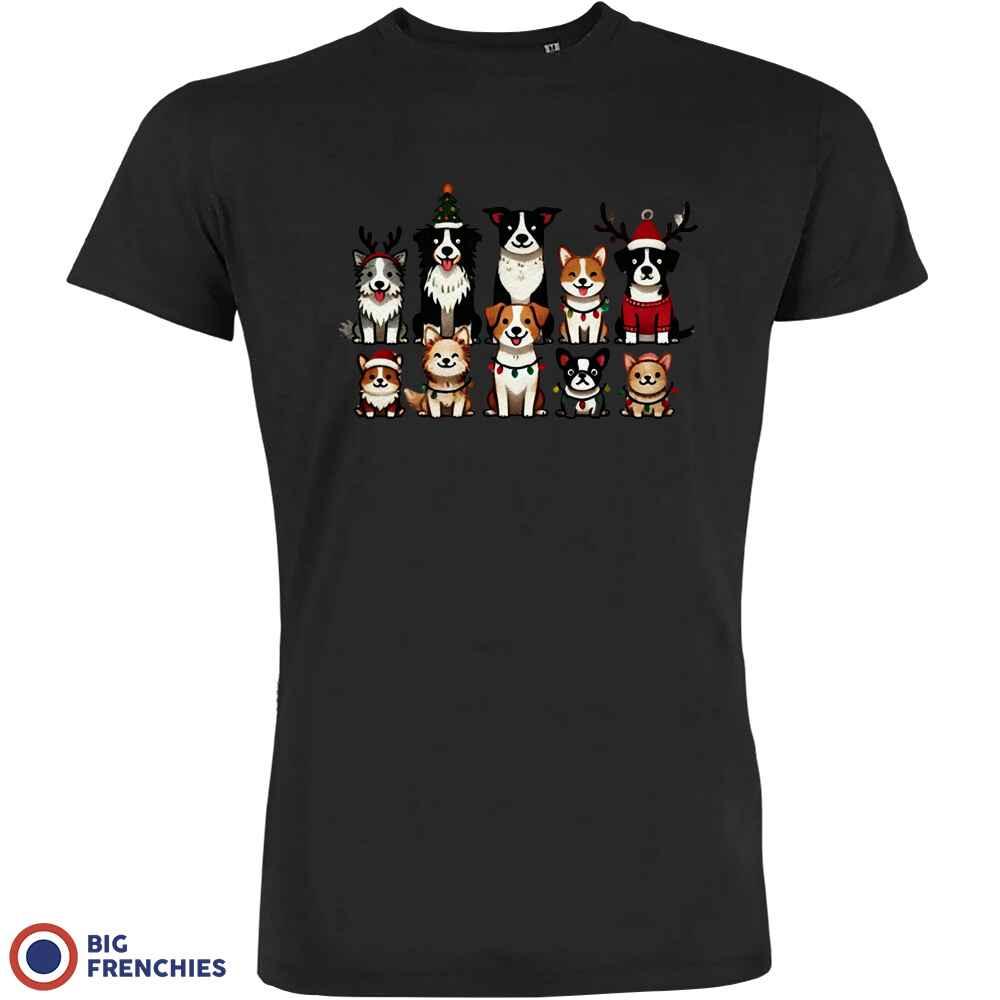 Christmas Dogs Men's Organic Cotton Tee - Create Marketplace