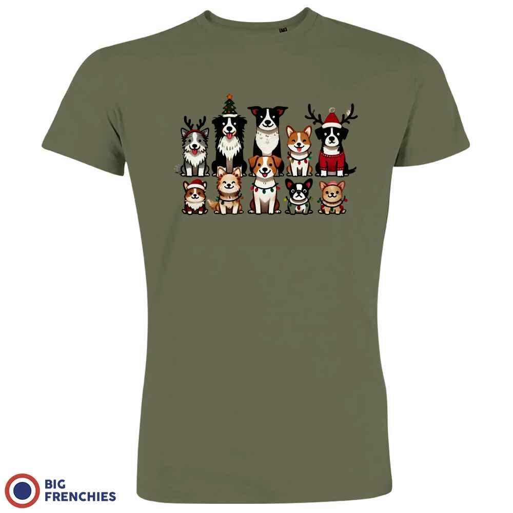 Christmas Dogs Men's Organic Cotton Tee - Create Marketplace