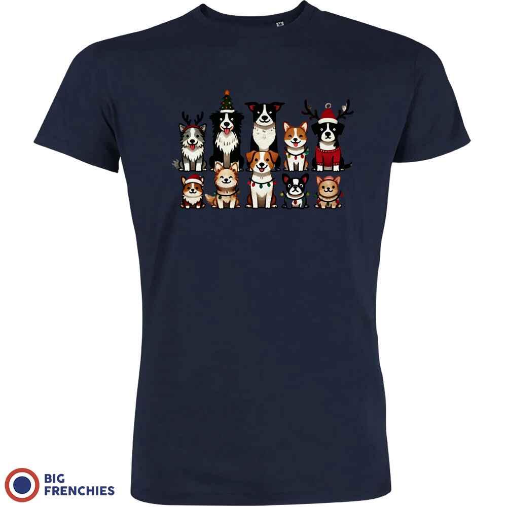 Christmas Dogs Men's Organic Cotton Tee - Create Marketplace