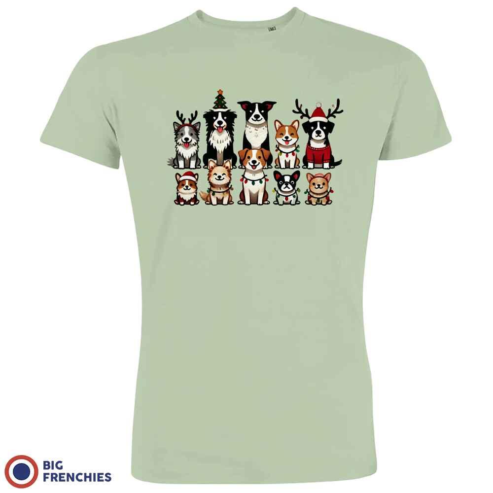 Christmas Dogs Men's Organic Cotton Tee - Create Marketplace