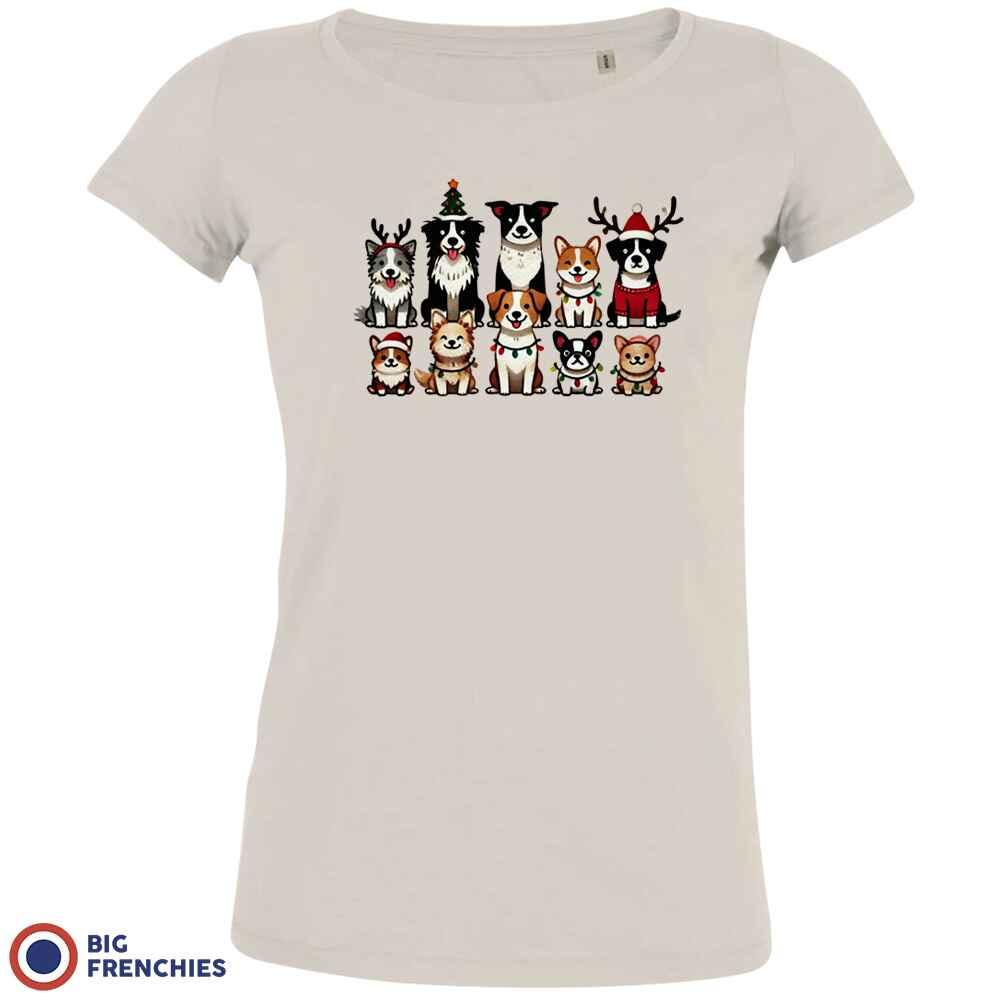 Christmas Dogs Women's Organic Tee - Create Marketplace
