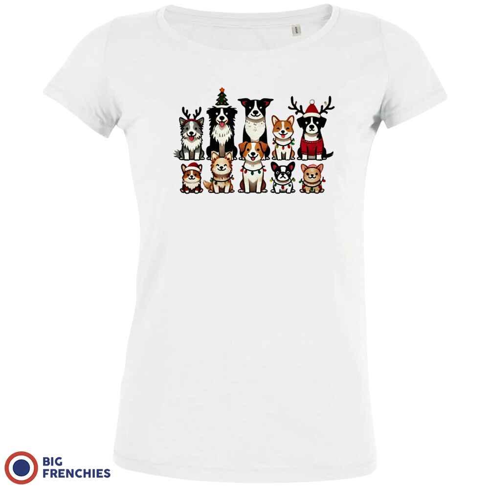 Christmas Dogs Women's Organic Tee - Create Marketplace