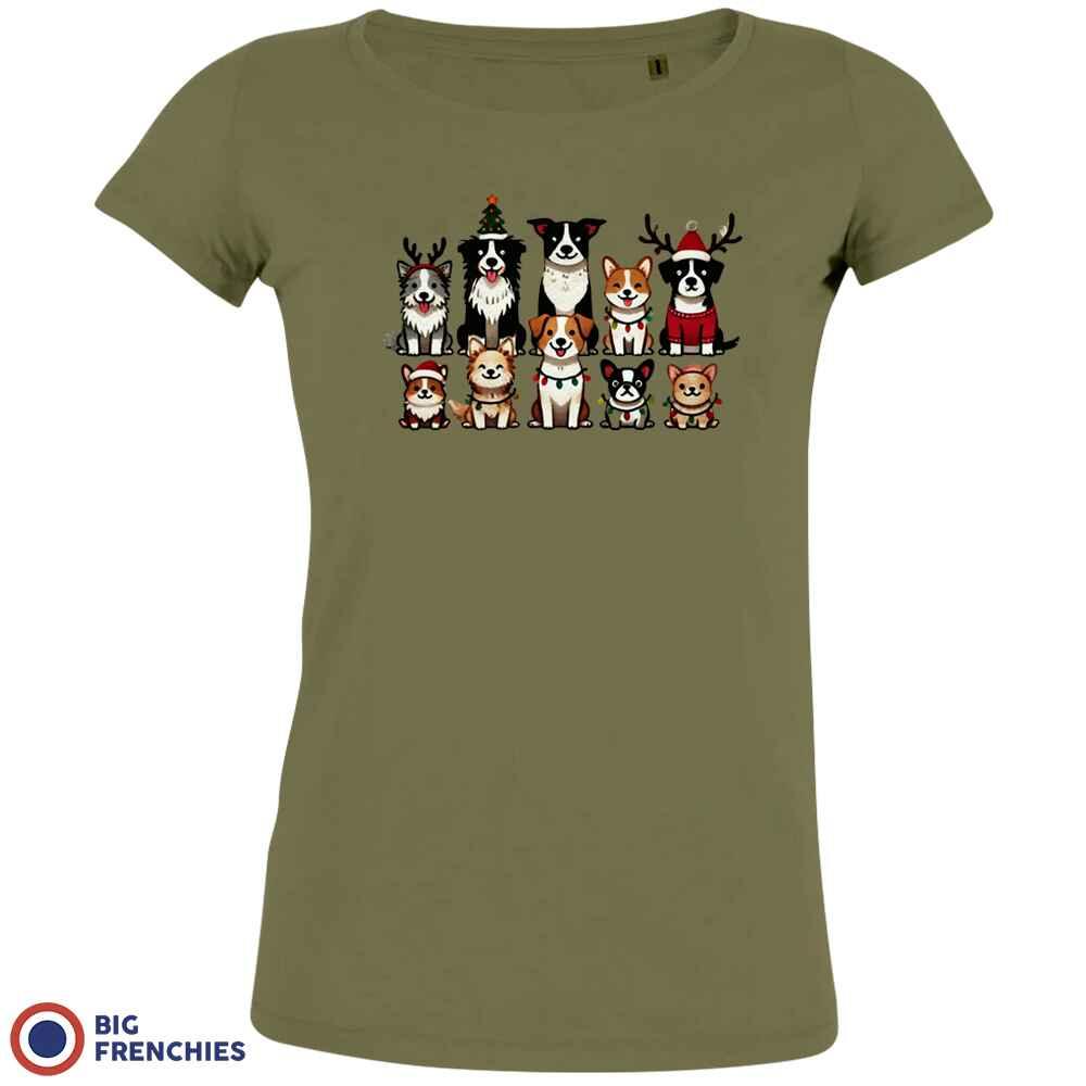 Christmas Dogs Women's Organic Tee - Create Marketplace