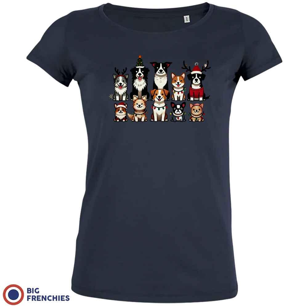 Christmas Dogs Women's Organic Tee - Create Marketplace