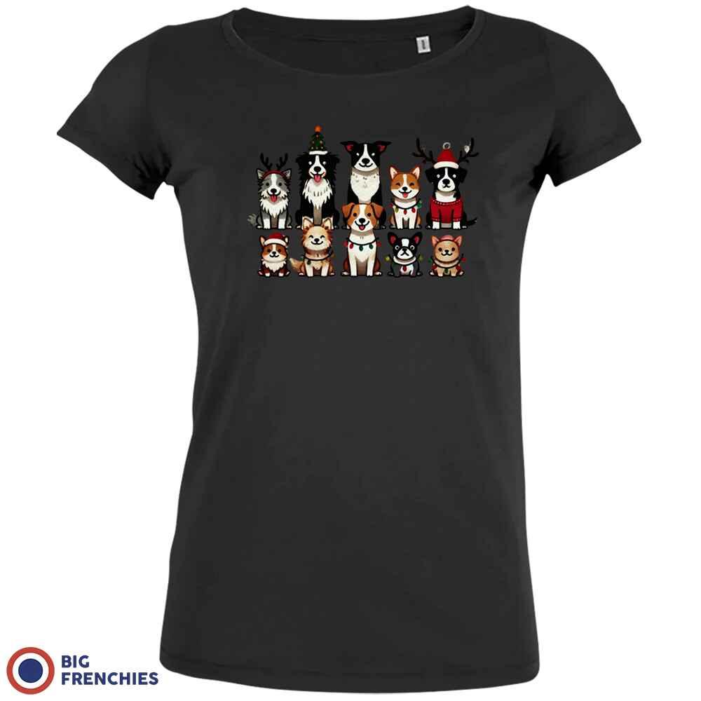 Christmas Dogs Women's Organic Tee - Create Marketplace