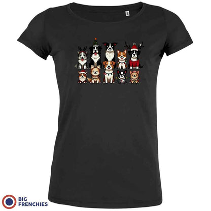 Christmas Dogs Women's Organic Tee - Create Marketplace