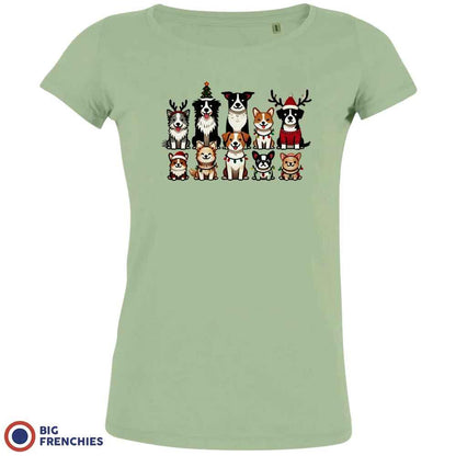 Christmas Dogs Women's Organic Tee - Create Marketplace