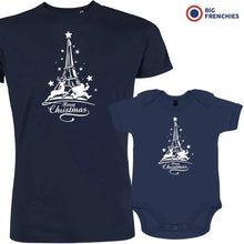 Christmas Eiffel Tower Dad and Child Organic Cotton family Set (Set of 2) - Create Marketplace