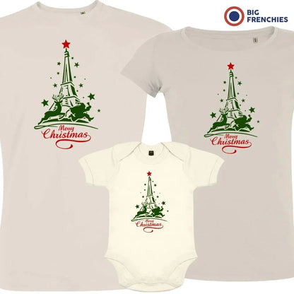 Christmas Eiffel Tower Matching Family Organic Tees (Set of 3) - Create Marketplace