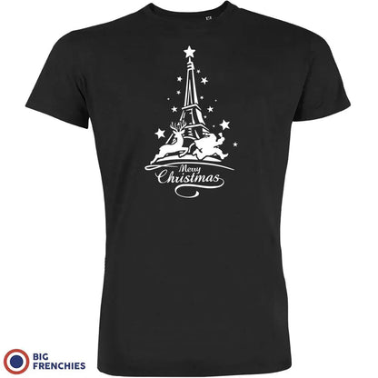 Christmas Eiffel Tower Men's Organic Cotton Tee - Create Marketplace