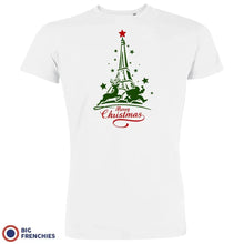 Christmas Eiffel Tower Men's Organic Cotton Tee - Create Marketplace
