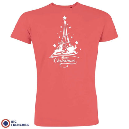 Christmas Eiffel Tower Men's Organic Cotton Tee - Create Marketplace