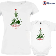 Christmas Eiffel Tower Mom and Child Organic Cotton family Set (Set of 2) - Create Marketplace