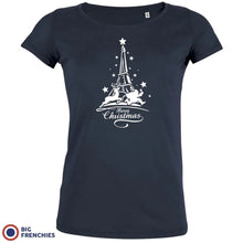 Christmas Eiffel Tower Women's Organic Tee - Create Marketplace