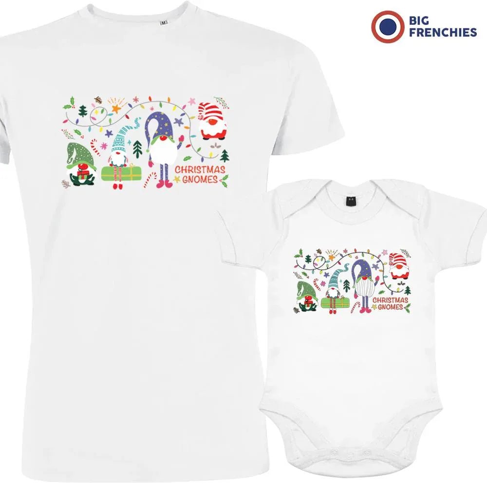 Christmas Gnomes Dad and Child Organic Cotton family Set (Set of 2) - Create Marketplace