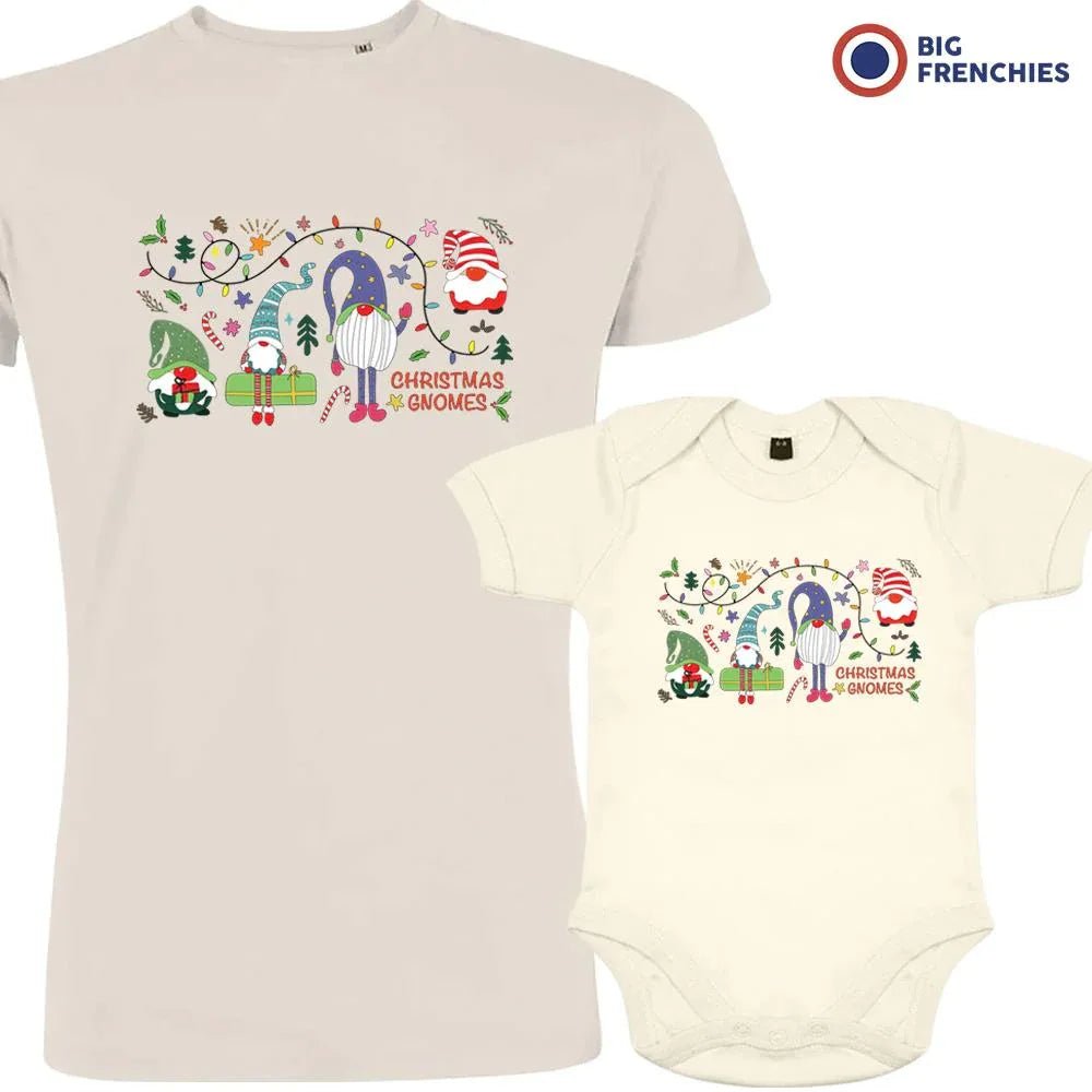 Christmas Gnomes Dad and Child Organic Cotton family Set (Set of 2) - Create Marketplace
