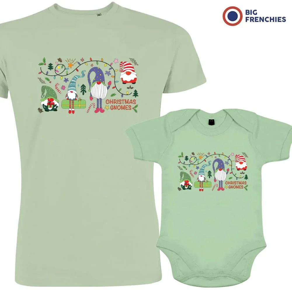 Christmas Gnomes Dad and Child Organic Cotton family Set (Set of 2) - Create Marketplace