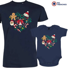 Christmas Heart Dad and Child Organic Cotton family Set (Set of 2) - Create Marketplace