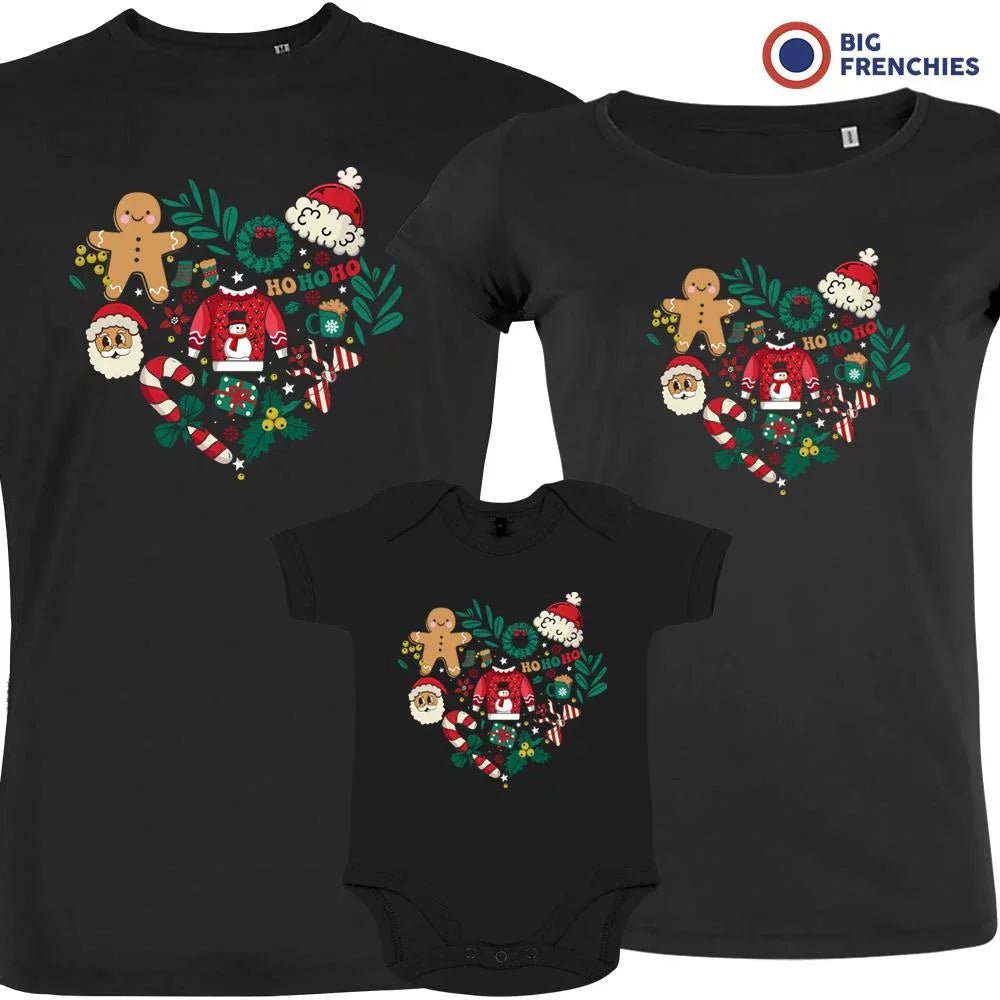 Christmas Heart Matching Family Organic Tees (Set of 3) - Create Marketplace