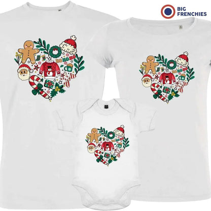 Christmas Heart Matching Family Organic Tees (Set of 3) - Create Marketplace