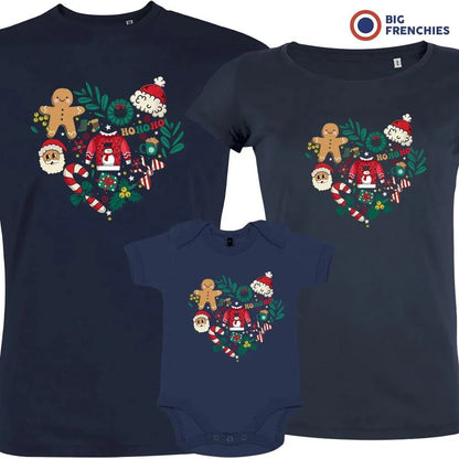 Christmas Heart Matching Family Organic Tees (Set of 3) - Create Marketplace