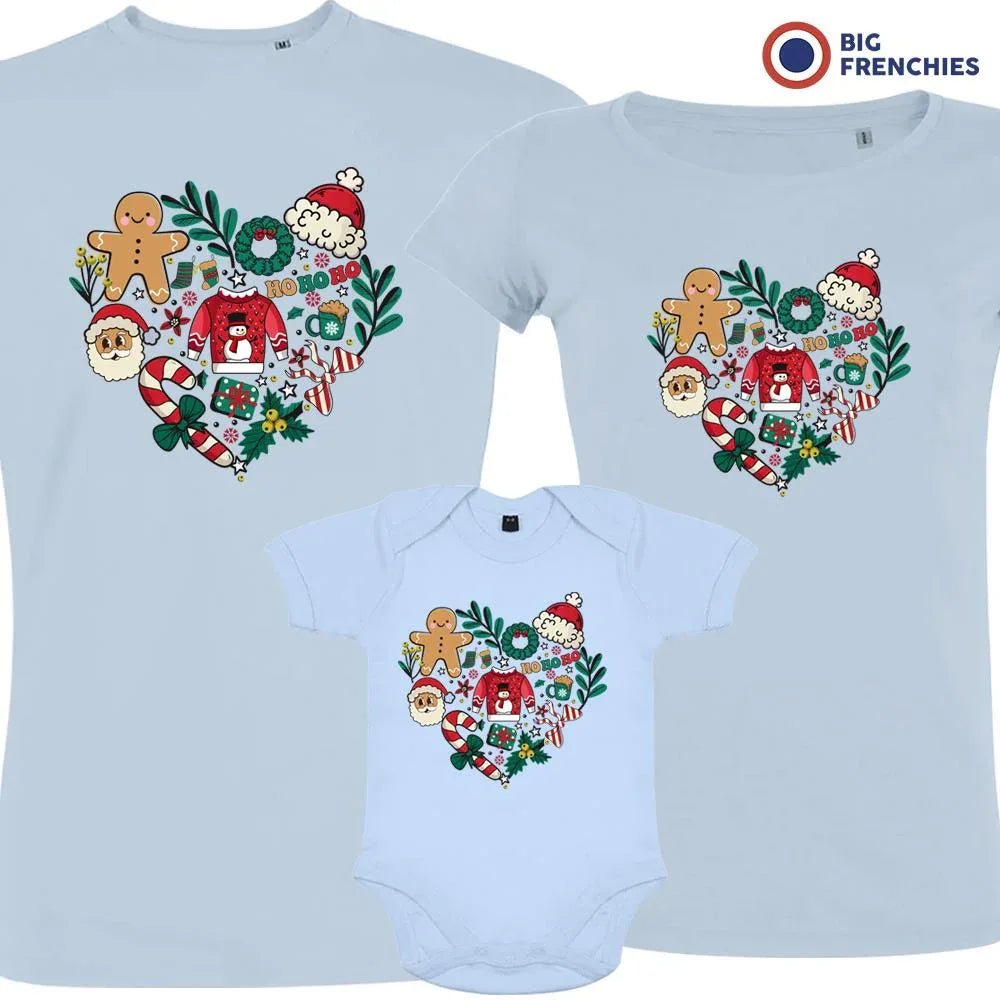 Christmas Heart Matching Family Organic Tees (Set of 3) - Create Marketplace